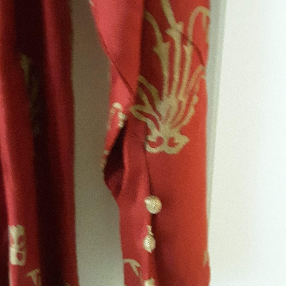 Elegant Red Floral Women's Dress - Picture 2 of 4